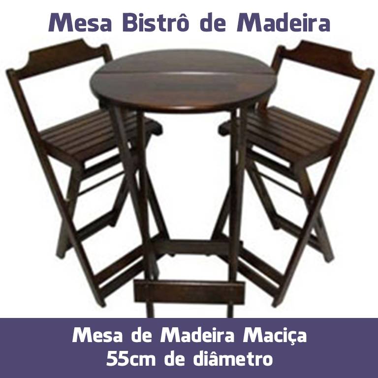Mesa Bistrô de Madeira