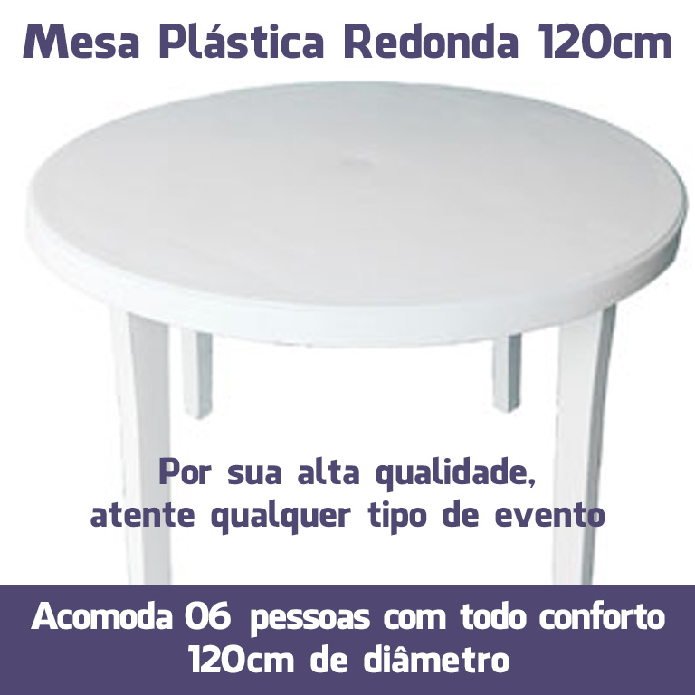 Mesa Plástico Redonda 120cm