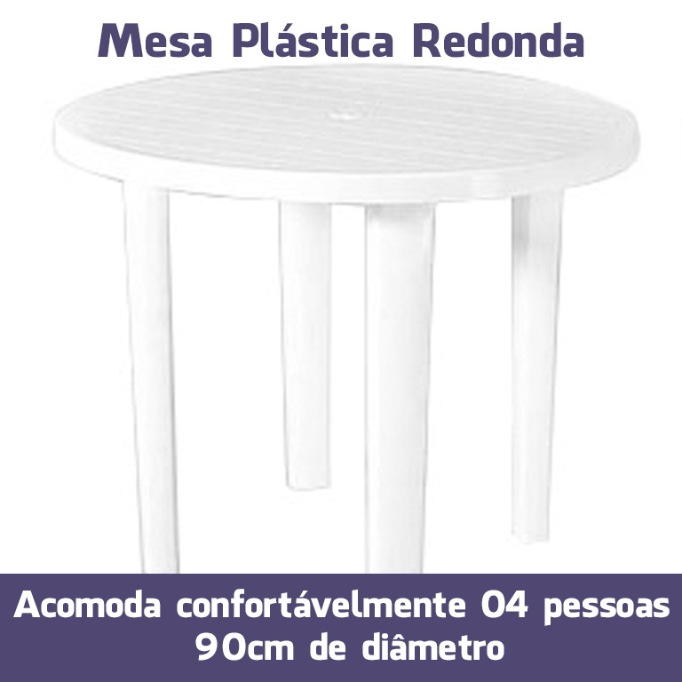 Mesa Plástico Redonda