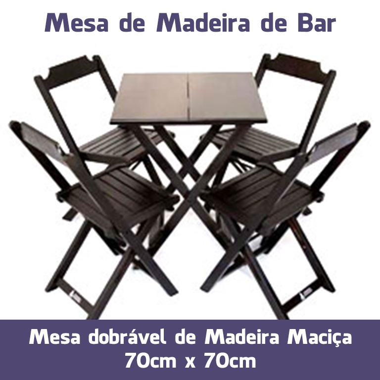 Mesa de Madeira de Bar